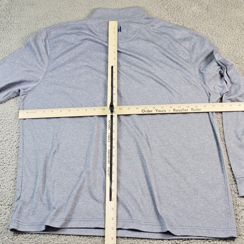 Johnnie-O Top Shelf Pullover Mens XL Blue Striped 1/4 Zip Farber Golf - Picture 9 of 11